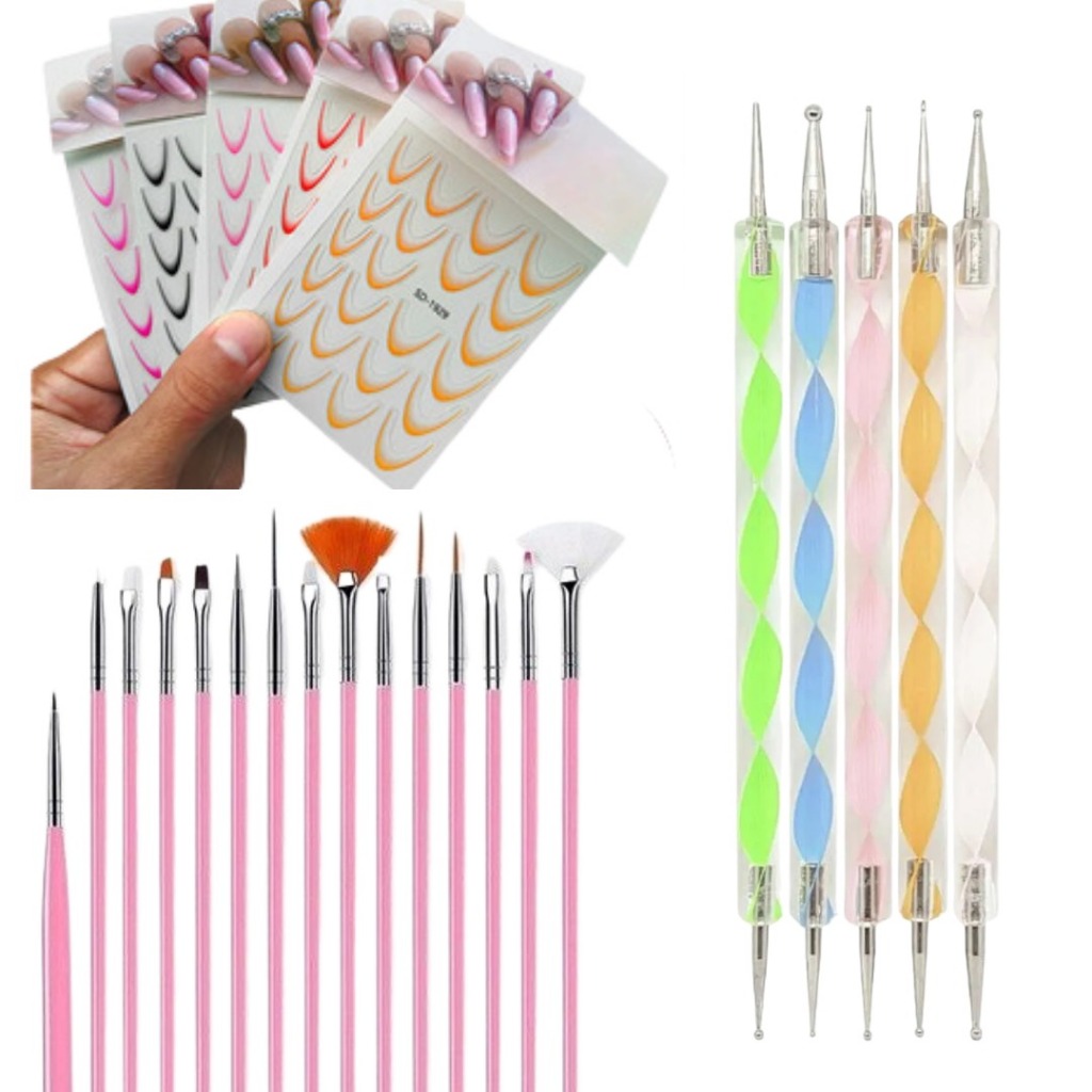 Kit 15 Pincéis + 10 Boleadores + 1 francesa reversa