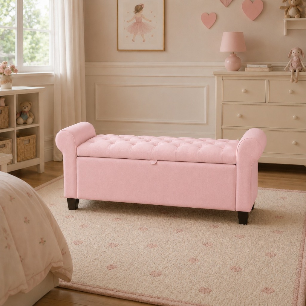 Banco Baú Recamier Sapateira Suede Puff Veludo 0,90cm Sala Quarto Solteiro
