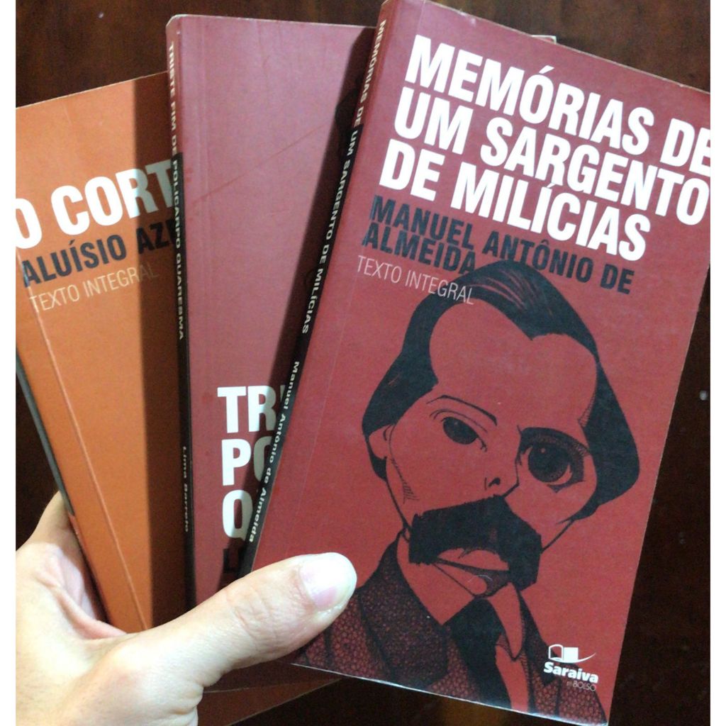 KIT 3 LIVROS POCKETS - MEMÓRIAS DE UM SARGENTO DE MILÍCIAS - TRISTE FIM DE POLICARPO QUARESMA E O CORTIÇO