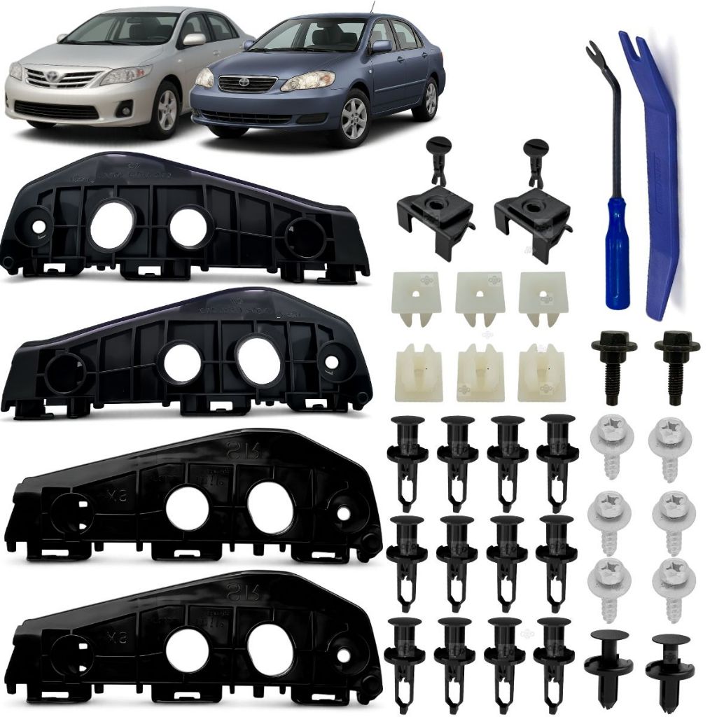 Guia Garra Suporte Fixação Parachoque Dianteiro Para Toyota Corolla e Fielder 2008 Até 2014