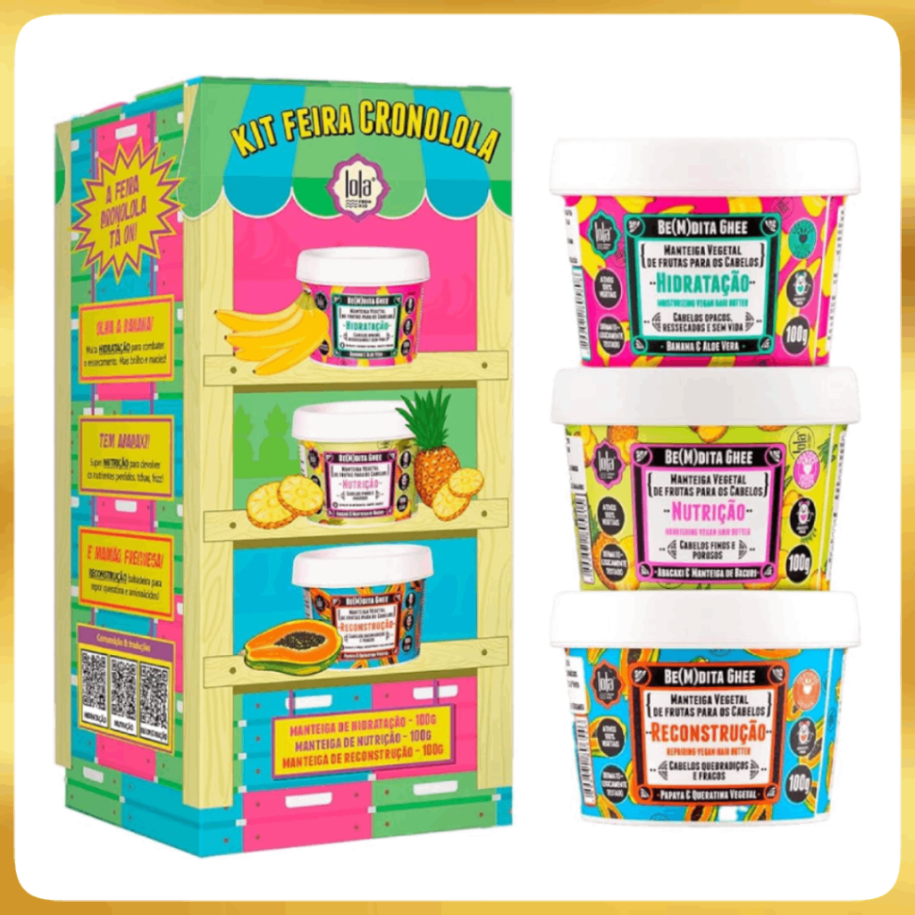 Kit Feira Cronolola Lola Cosmetics - Cabelos Nutridos e Hidratados