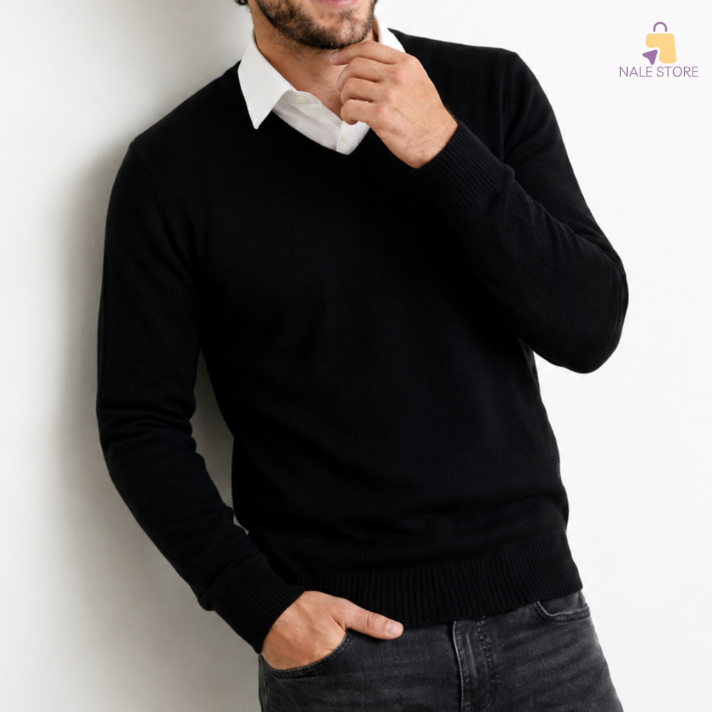 Sueter Básico Masculino Gola V - Tecido Macio e Ajuste Perfeito (P ao GG)