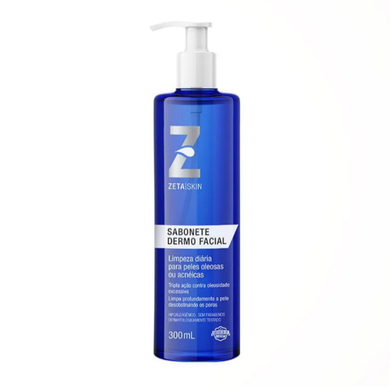 Sabonete Dermo Facial Zeta Skin Tripla Ação 300ml