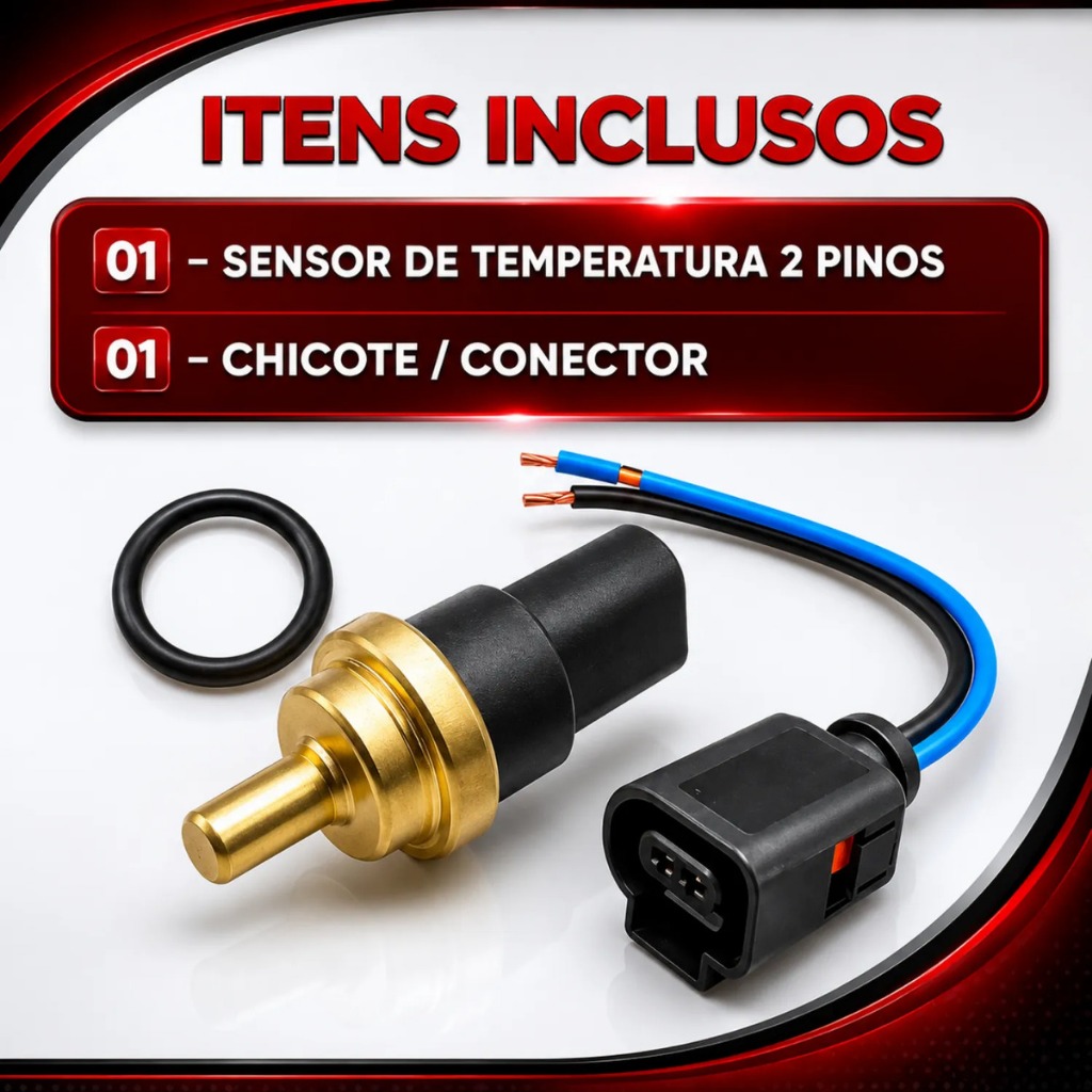 Sensor Temperatura Voyage Gol G5 2 Pinos Com Chicote — imagem 2 de 2