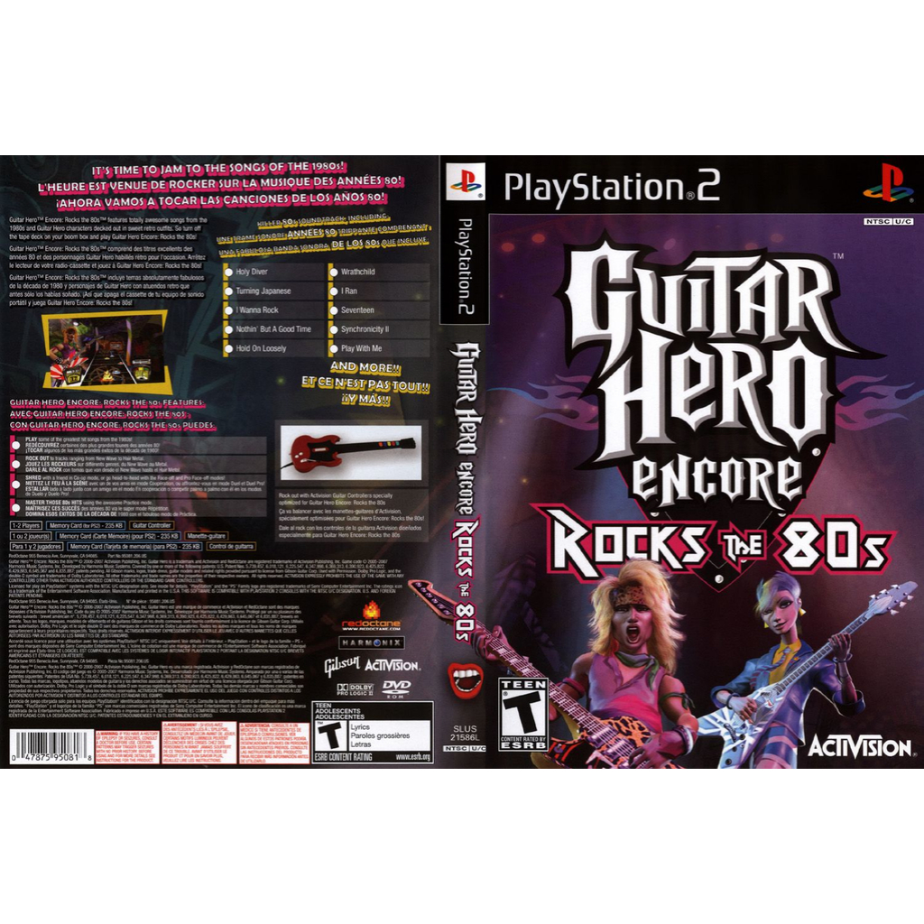 Guitar Hero Encore - Rocks the 80s - Jogo para PS2 em DVD