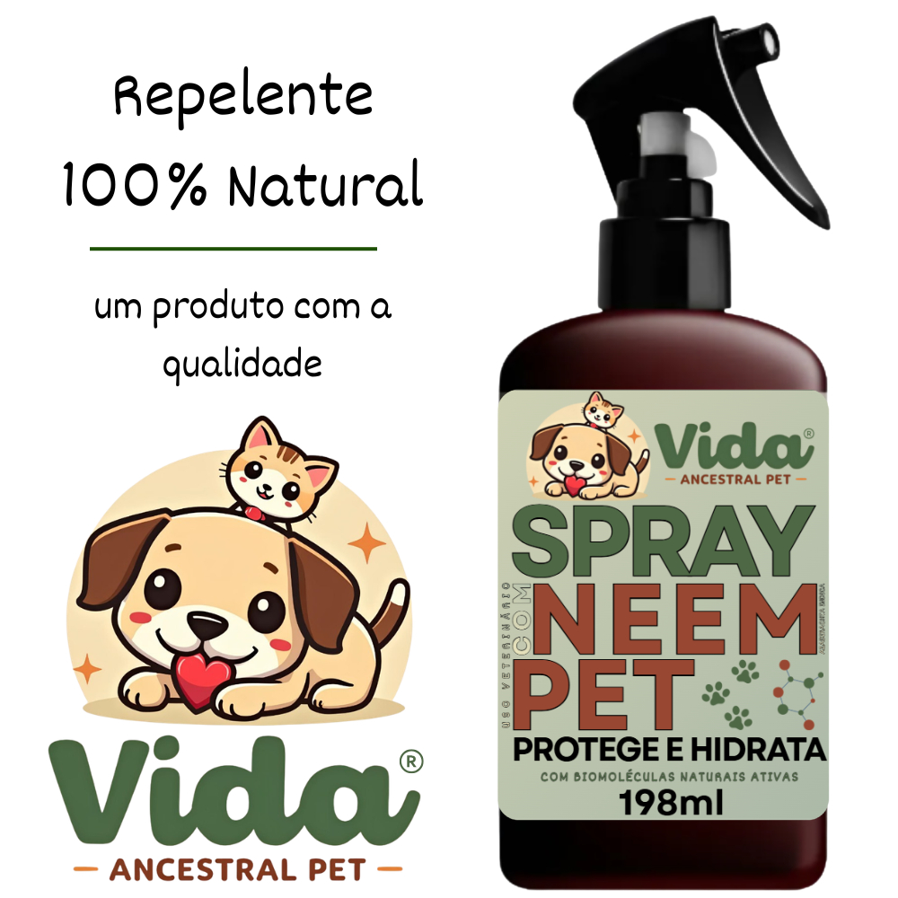 Repelente Natural Spray Neem Pet - Vida Ancestral Pet®