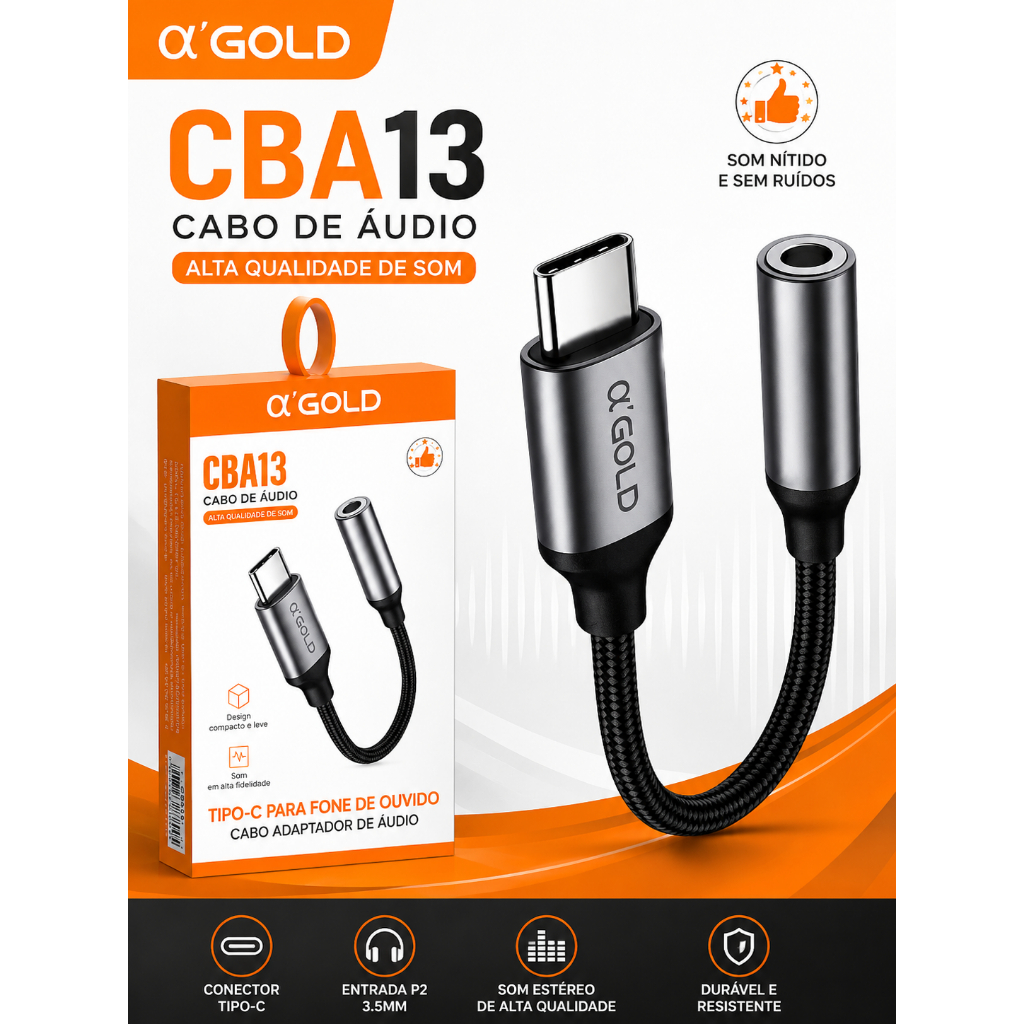 Cabo Adaptador Tipo C Usb-c Para Fone Ouvido P2 P3 3.5mm P2 Femea compativel com