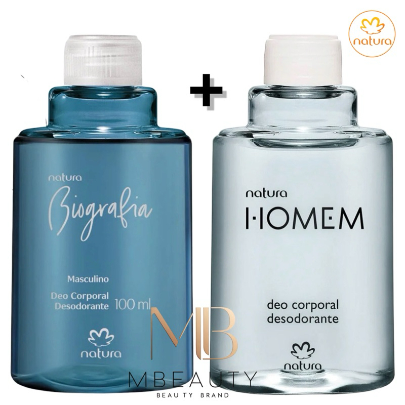 Kit Homem e Biografia Natura Desodorante Masculino Refil.