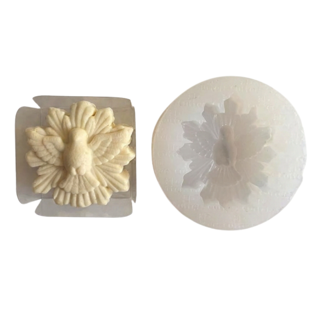 Molde de Silicone - Divino Espírito Santo 4cm  - para Enfeites e Apliques de Confeitaria e Artesanato