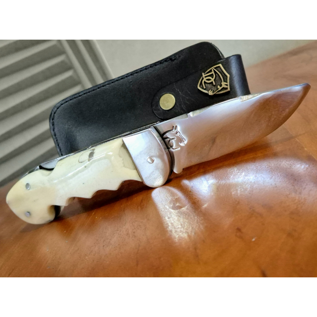 Canivete Edc Artesanal 4 Pol 4mm Osso Bovino Doma Crioula