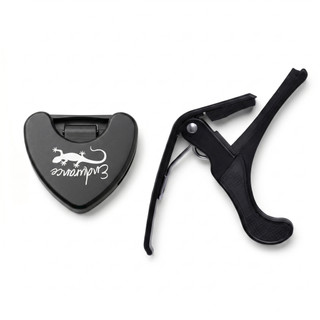 Kit com capotraste braçadeira + porta palheta violão aço folk violao nylon ukulele