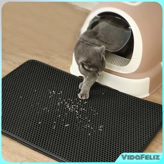 Tapete de Areia para Gatos  | Anti Sujeira Impermeável - Coletor Eficiente+Pet brinquedos Mat de lixo de gato de camada