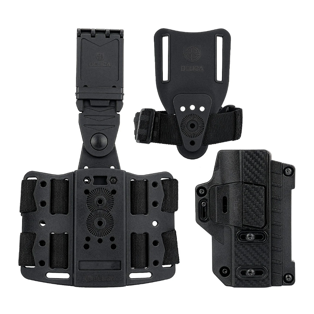 Combo Coldre Bélica Infinity Mid Ride Militar Saque Rápido Glock Taurus  CZ Glock Beretta Apx Ts9 Sig Imbel