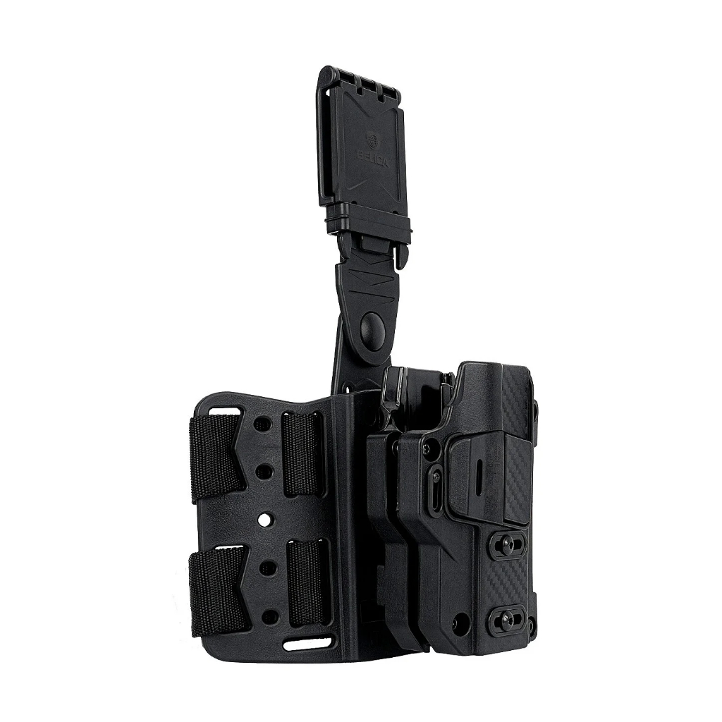 Coldre Tático Bélica Infinity Coxa Militar Saque Rápido Plataforma de Perna Glock Taurus Beretta Sig CZ Imbel