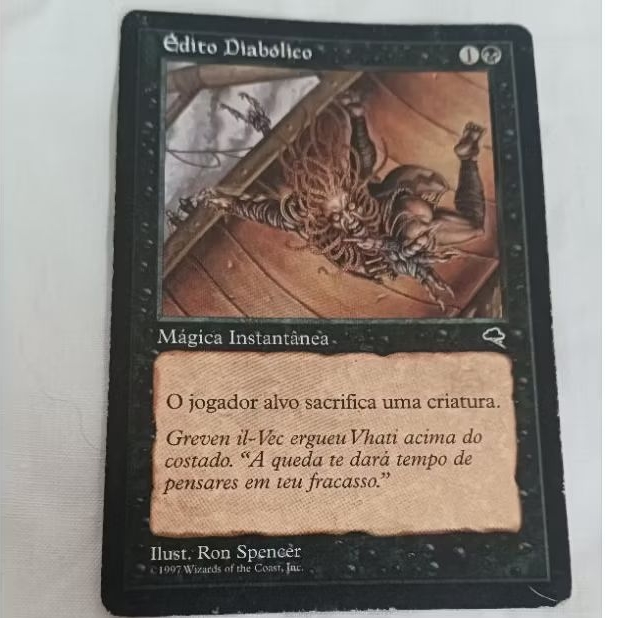 Cards Magic The Gathering - Édito Diabólico- 1997 - Mágica Instantânea -Usado