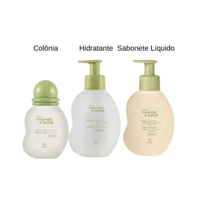 Kit Mamãe e Bebê Natura  Colonia + Sabonete Líquido + Hidratante