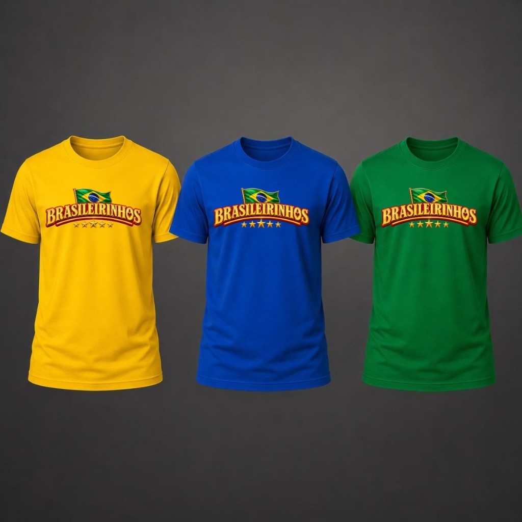 Camiseta do Brasil Brasileirinho Adulto Copa do Mundo 2026