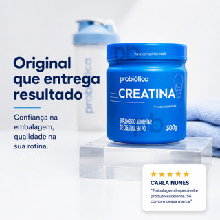 Creatina Monohidratada Probiótica 300g Creatina Monohidratada 100% Pura Creatina Probiótica Original