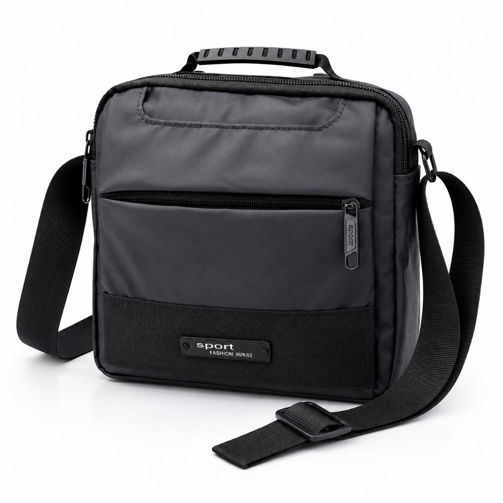 Bolsa de Ombro Masculina  Impermeável Bolsa Transversal Compras Trabalho 26x20x9cm