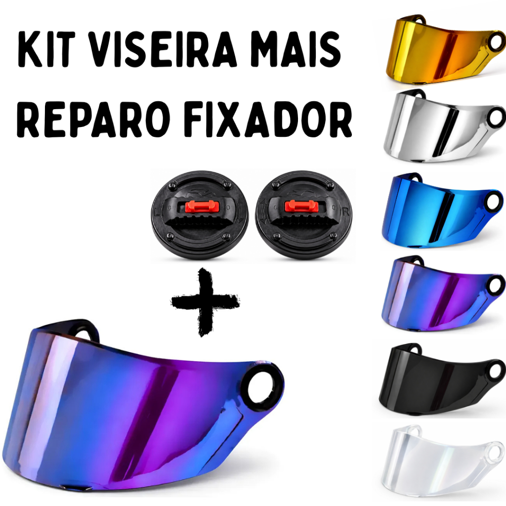Kit Viseira Reparo Capacete Fw3 GT2 LS2 FF358