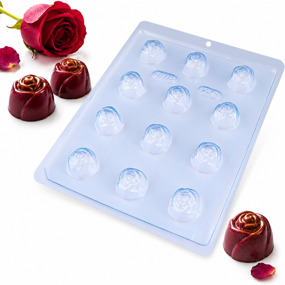 Forma Simples Bombom Rosa 12g em Acetato Cód 24 (a7) BWB - Para Bombom e Doces de Chocolate