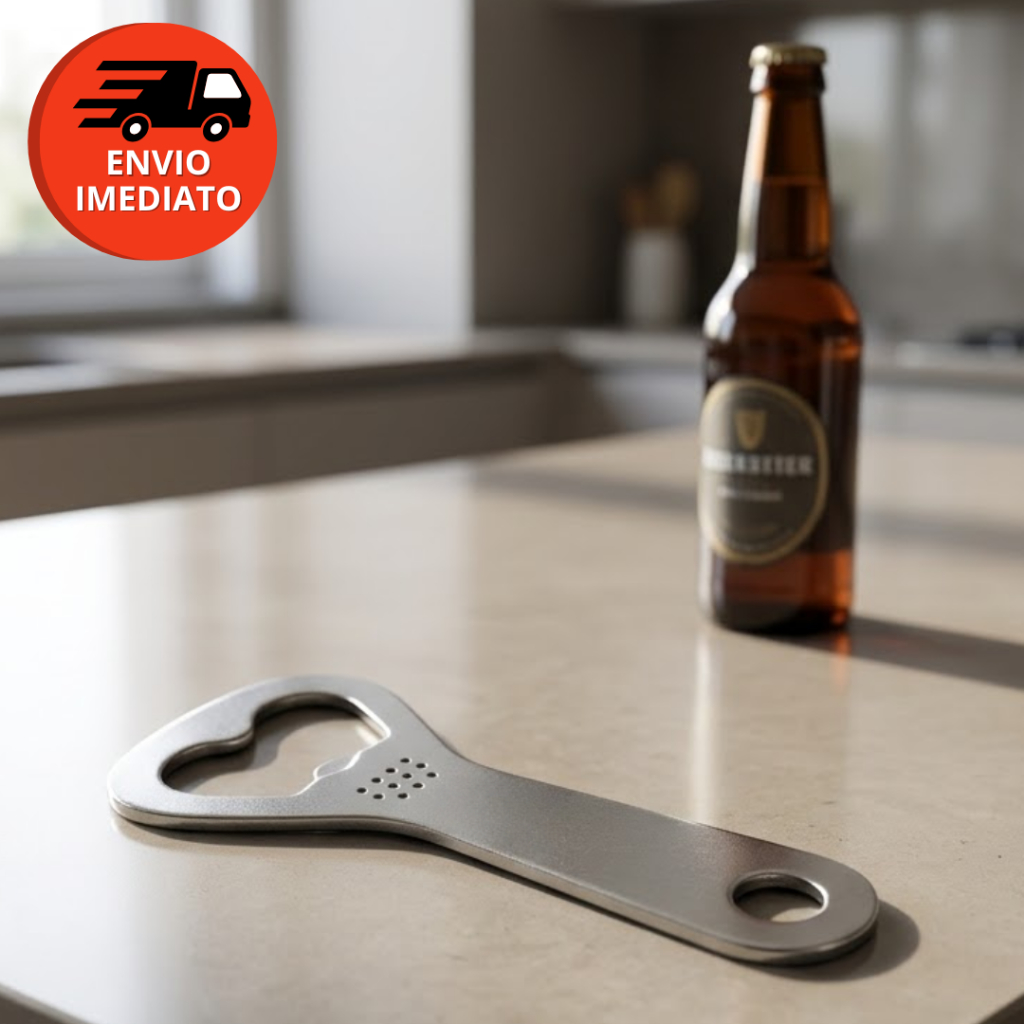 Abridor Garrafa Aço Inox 10cm Cerveja Refrigerante Bar Cozinha Restaurante Lanchonete Buffet Festa