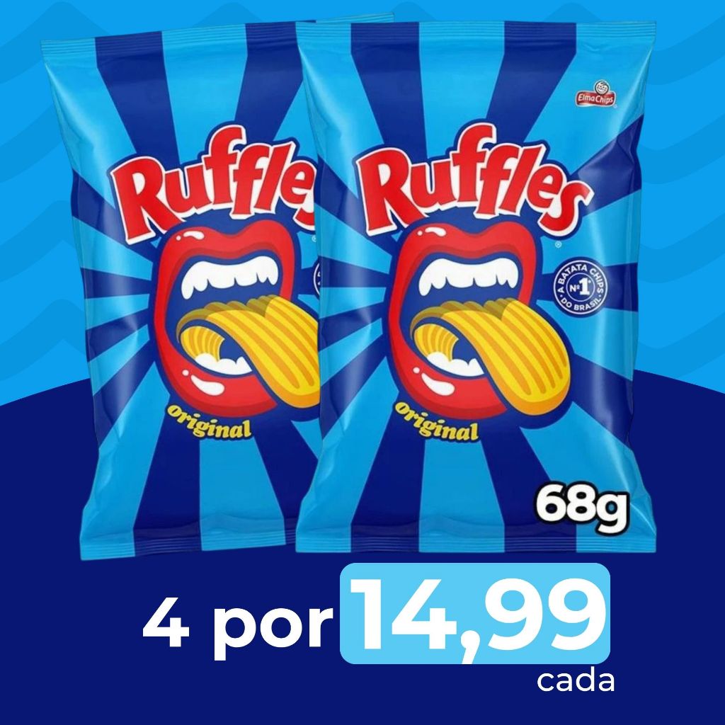 Batata Ruffles Original 68g Ondulada Sem Glúten Snack Crocante