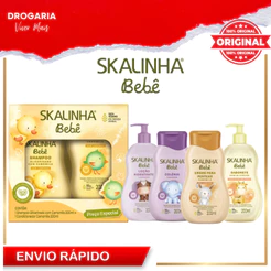 Kit Skalinha Bebê Hora Do Banho Com SH+COD Camomila - Rotina Completa (Até) 6 itens.