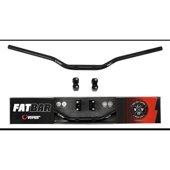 Guidão Moto Fatbar Viper Esportivo (baixo) Preto