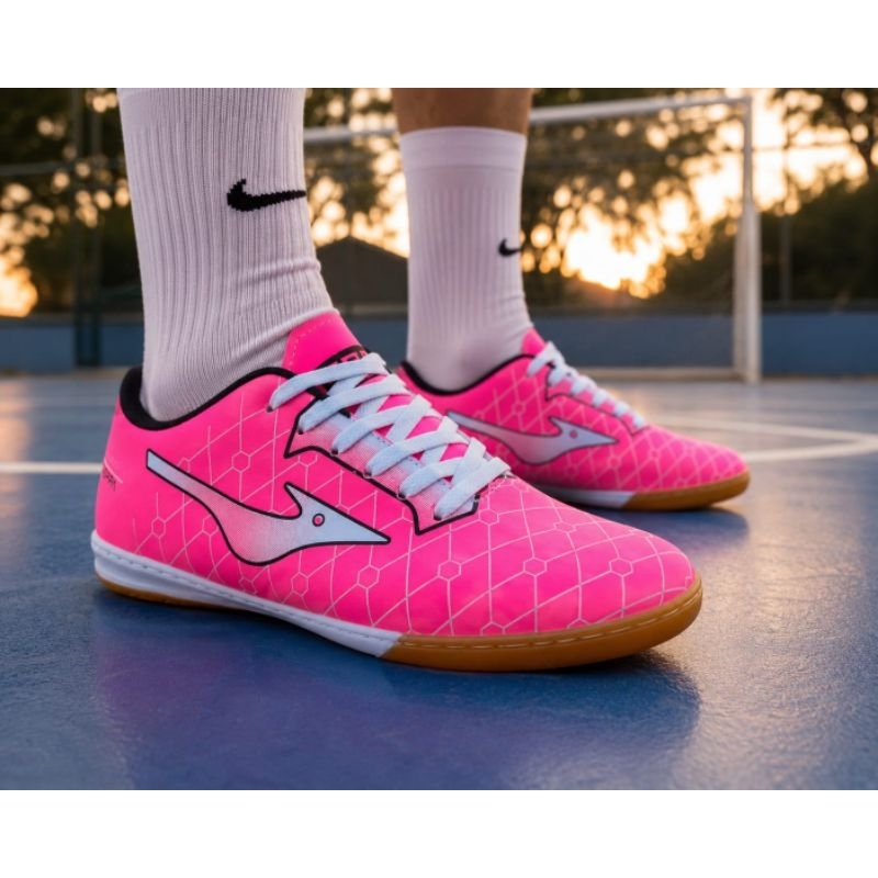 CHUTEIRA TENIS FUTSAL NU ROSA QUADRA SALAO ESPORTE FUTEBOL CAMPO