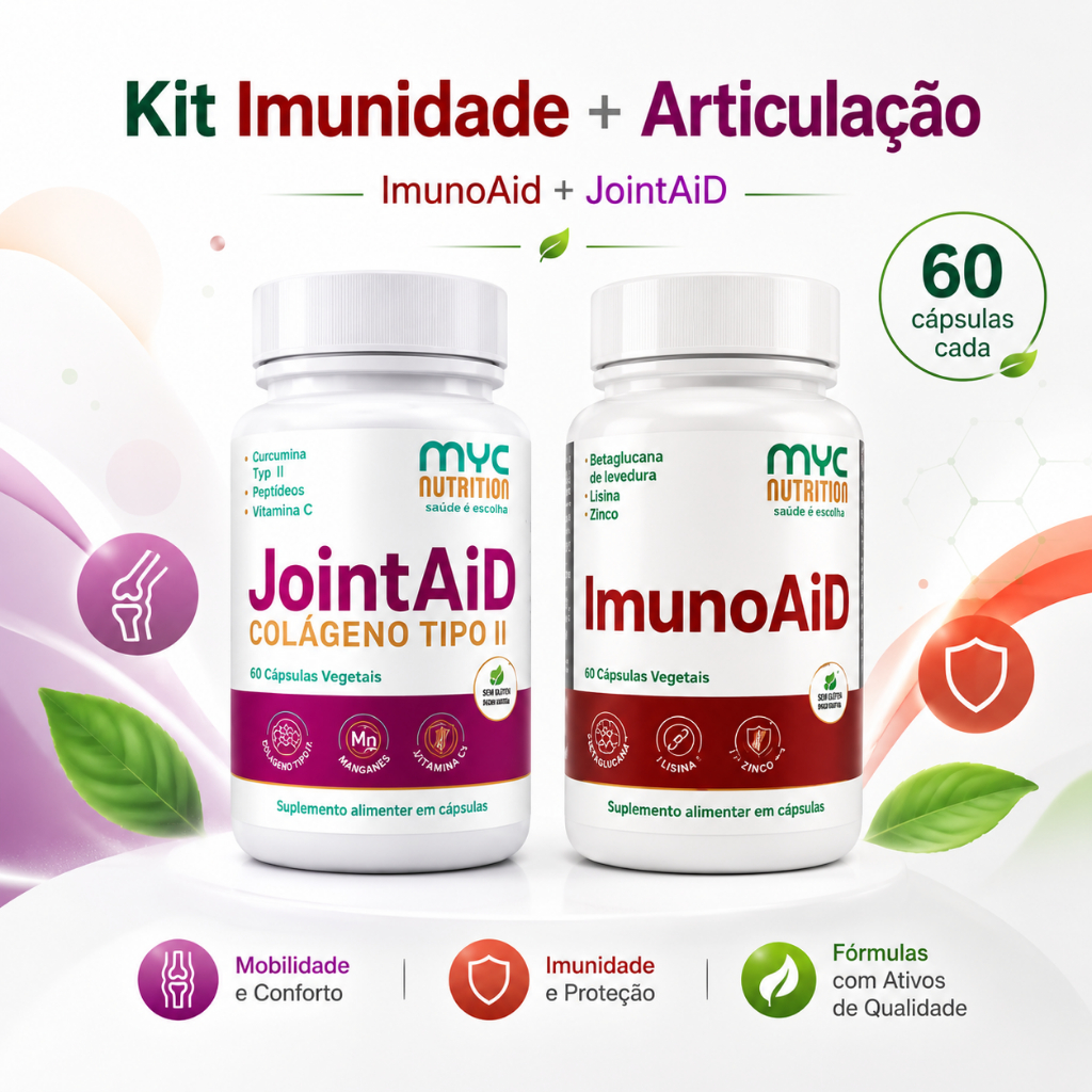 Kit Imunidade e Articulações Daily Forte | Imuno Forte + Articula Forte 60 Cápsulas Cada