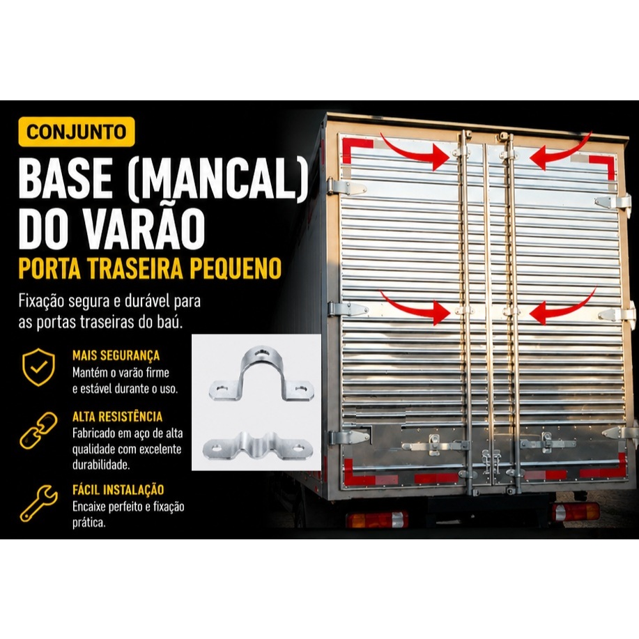 5/6/7/8/9/10 Peças Suporte Conjunto Base Mancal Do Varão Caminhão Baú Alumínio Porta Traseira