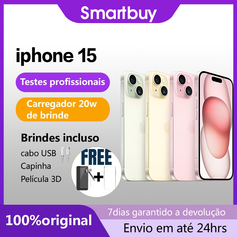 iPhone 15 128GB, 100% original, desbloqueado, saúde da bateria entre 90 e 100%, 