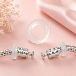 Trava de silicone de segurança para pulseira de Berloques