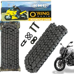 CORRENTE KMC 428x136 COM RETENTOR YAHAMA FAZER 250 2018