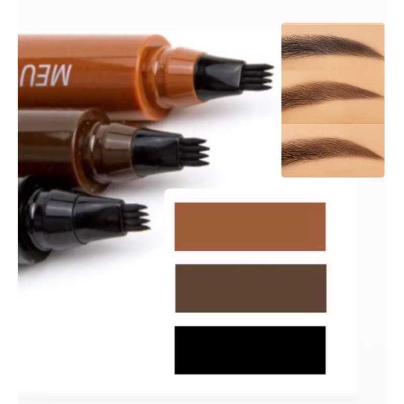 Caneta Lápis fio a fio Efeito Microblading Natural para Sobrancelha/ Barba À Prova D'Água- Love Rain