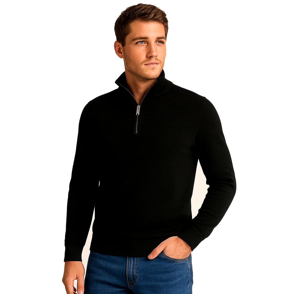 Sueter Masculino com Zíper e Gola Alta Qualidade Premium