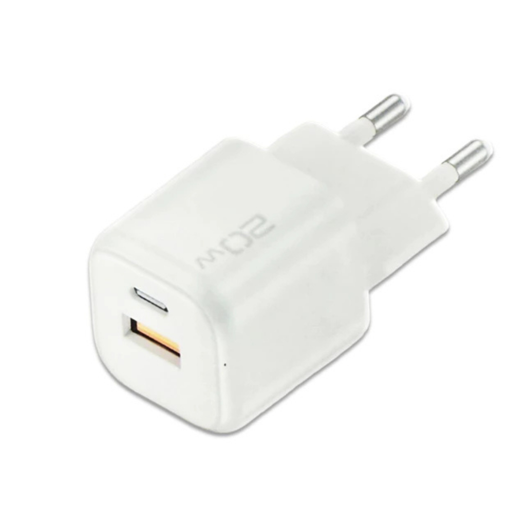 Carregador de Tomada Fonte Turbo 20W Cube Pro com entrada Tipo-C e USB KAIDI CQ-1501
