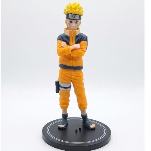 Action Figure Naruto Uzumaki 17cm Anime Naruto Shippuden Boneco Colecionável com Base