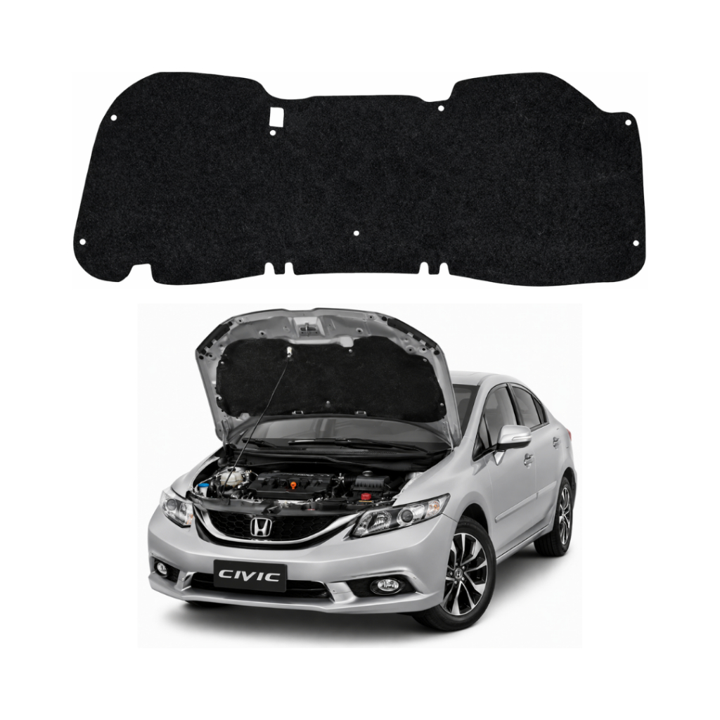 Forro Capô Honda Civic 2012 2013 2014 2015 2016 Autoadesiva Grud Manta Capu Capus Capuz