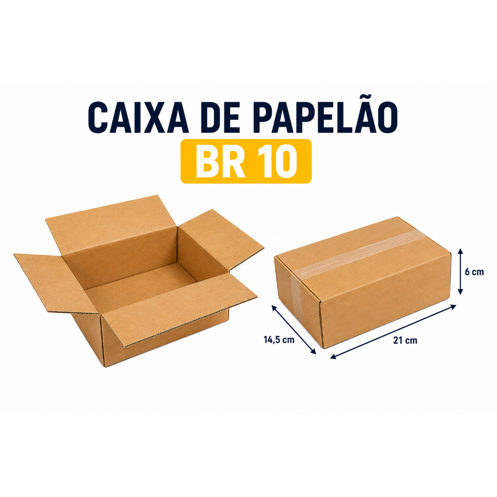 100 Caixas Papelão BR10 21x14,5x6 Mala Direta Ecommerce Shopee Mercado Livre shopee tiktok