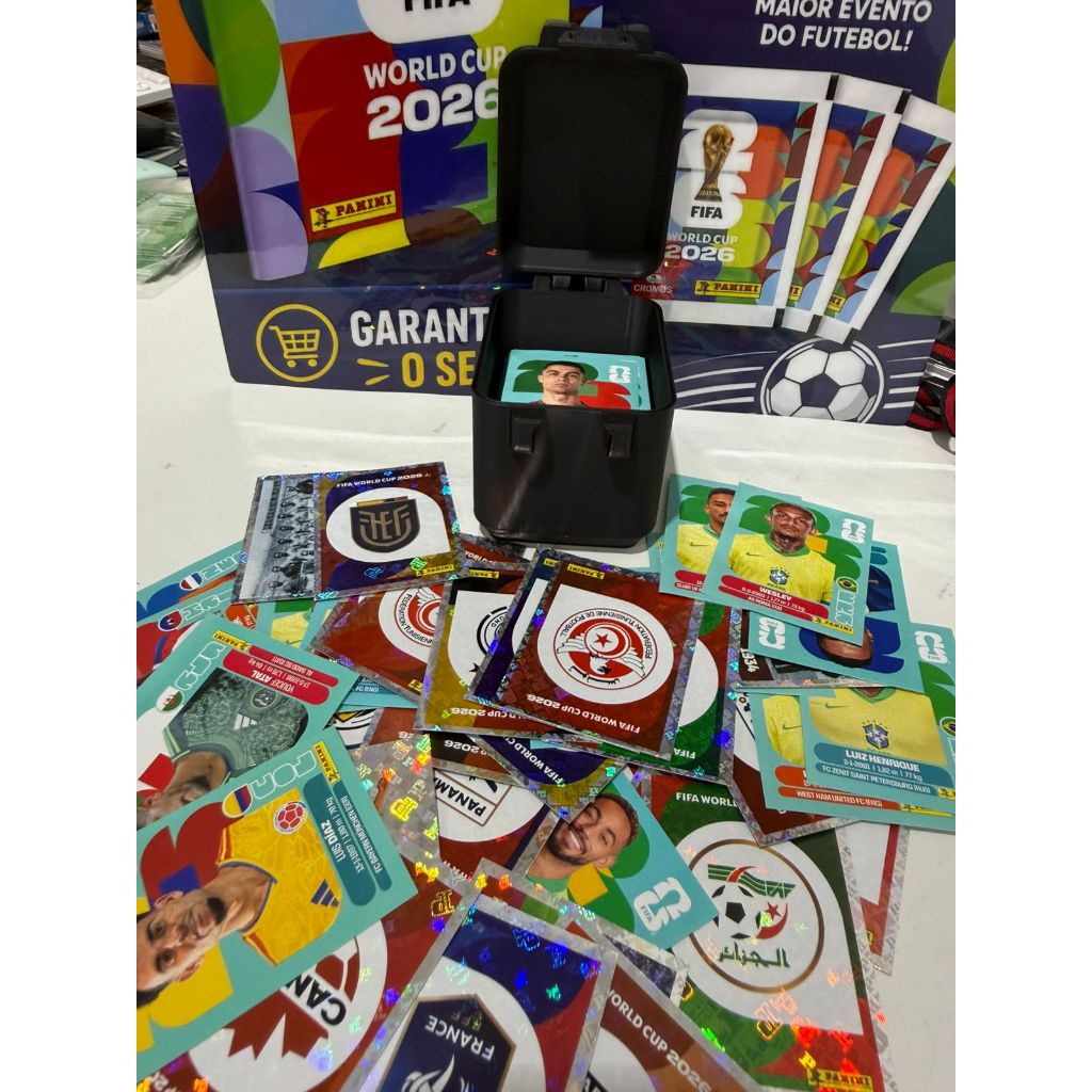 Caixa Porta Figurinhas Álbum Copa Do Mundo 2026 + 1 Envelope