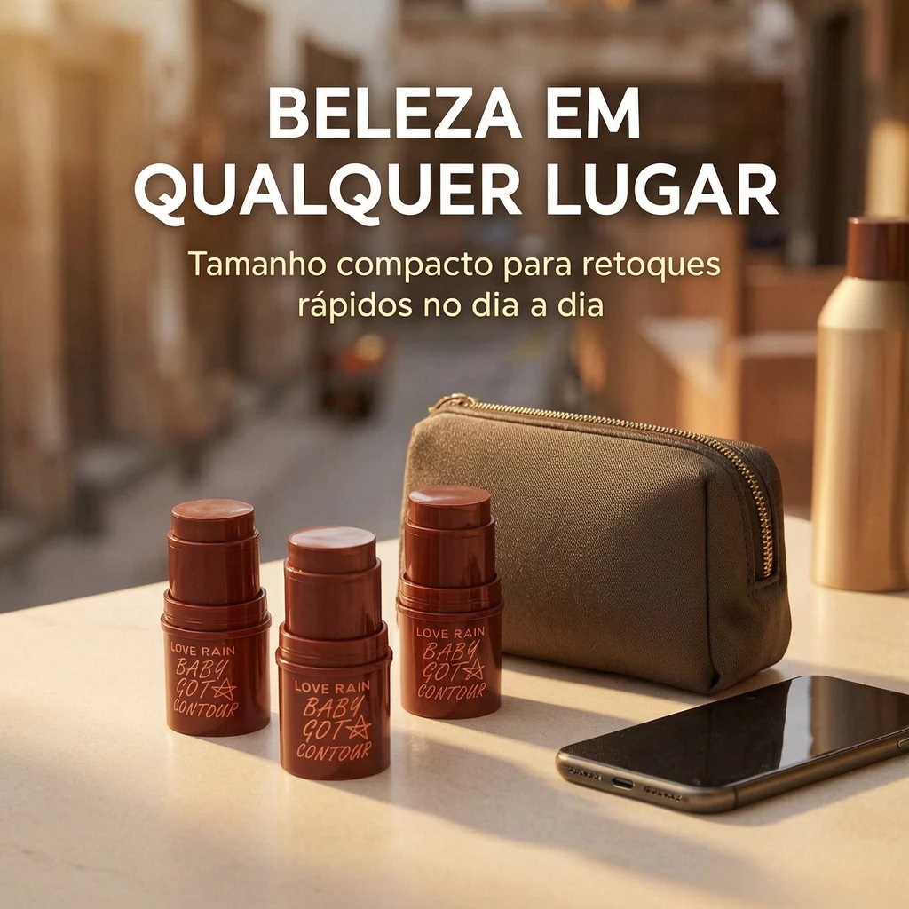 LOVE RAIN Bastão de Contorno Facial 3D – Definição Natural, Acabamento Matte e Longa Duração — imagem 2 de 2