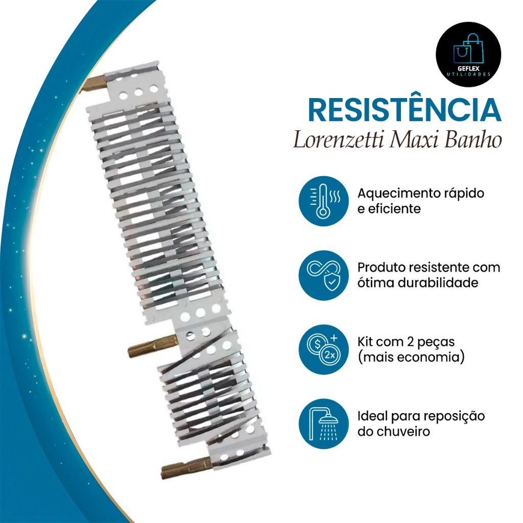 Resistência Tipo L Ultra 127V 5500W e 220V 5500W para Maxi Banho Ultra Similar