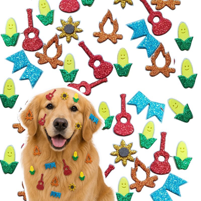 Adesivos pet eva festa junina são João lacinhos petshop