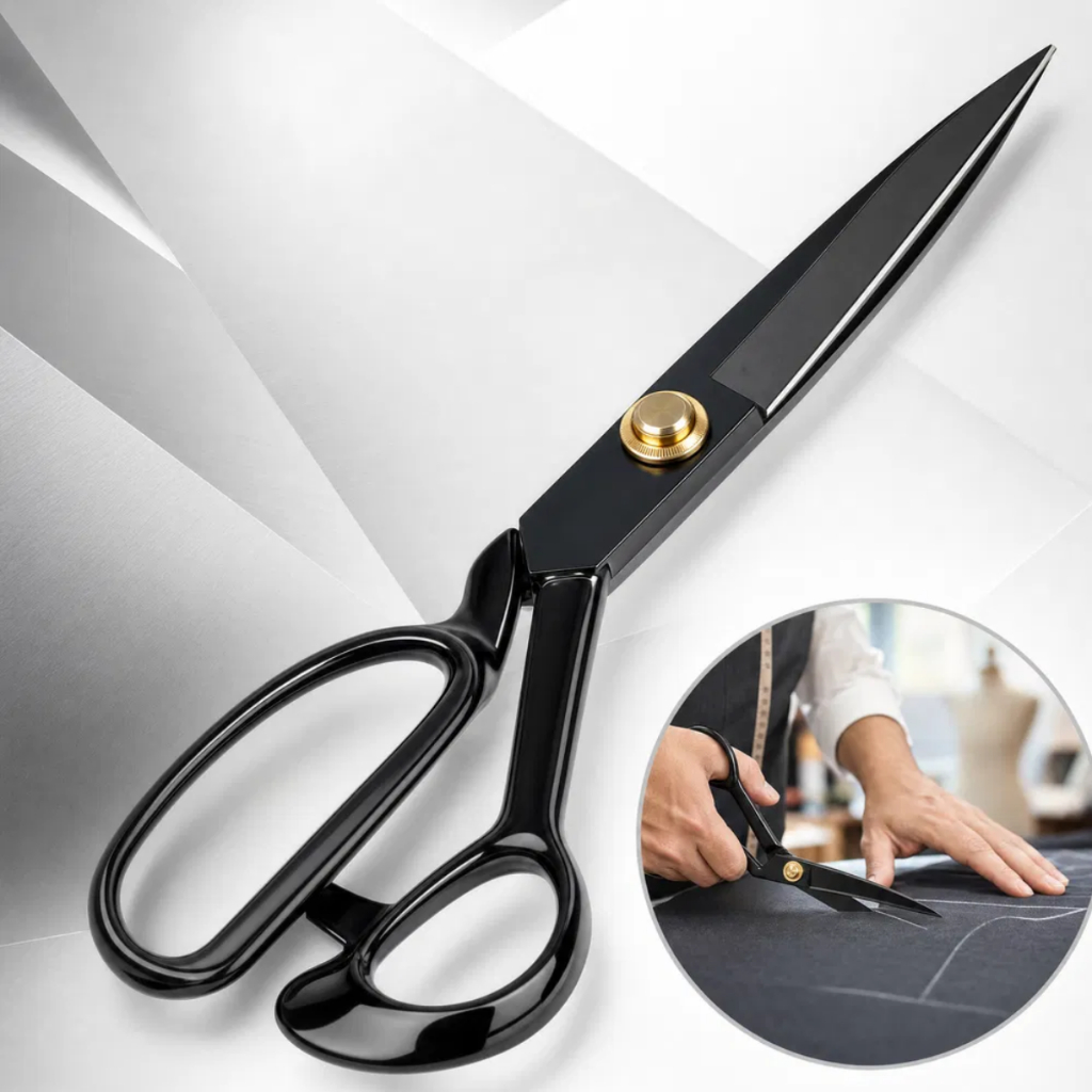 Tesoura de Alfaiate Corte Costura Titanium Profissional 10 polegadas Cabo anatomico