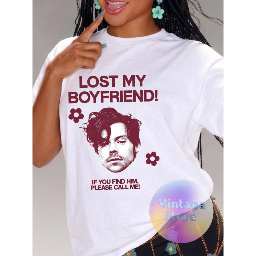 Camiseta Harry Styles Lost My Boyfriend Unissex 100% Algodão Lançamento P ao G4 Plus Size