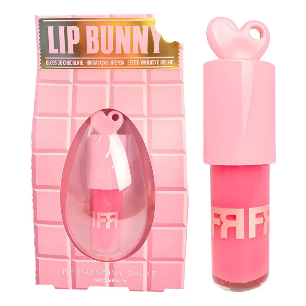 Gloss Labial Lip Bunny Lip Love Brilho Labial Chocolate Balas Rosa-chiclete