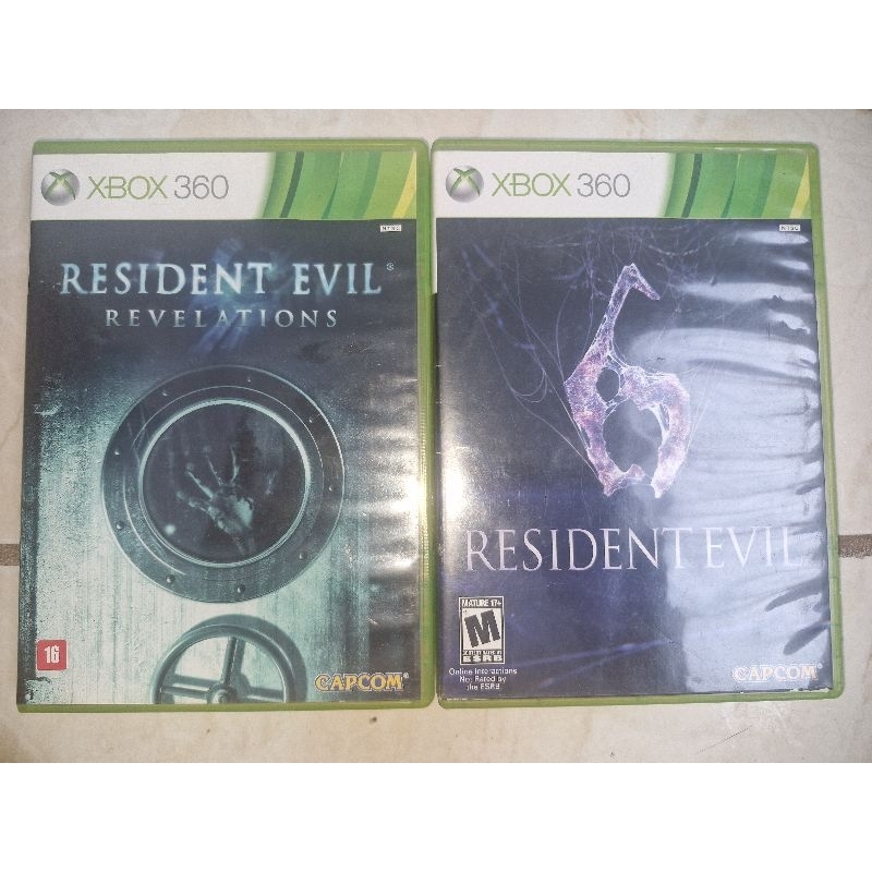 Coleção Terror Resident Evil Revelations e Resident Evil 6 Xbox 360 Midias Fisicas Originais