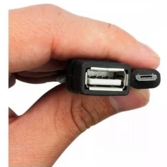 Adaptador OTG Micro USB V8 Para USB Fêmea Kapbom Cabo 16cm Celular Pendrive